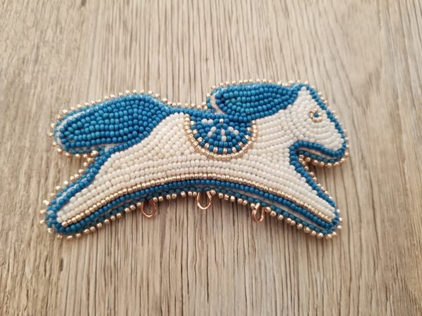 Beaded Horse Pin